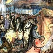 „Abseits“ zu sehen im Atelierfenster