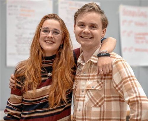 Anna Gmeiner und Jonas Turber sind die neue Doppelspitze der Grünen Jugend in Bayern.Foto re