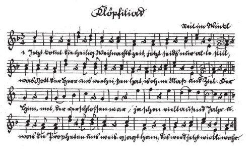 Aus „Alpenländische Weihnachtslieder“, Rosenheim 1951.Foto Repro EBES-Volksmusik