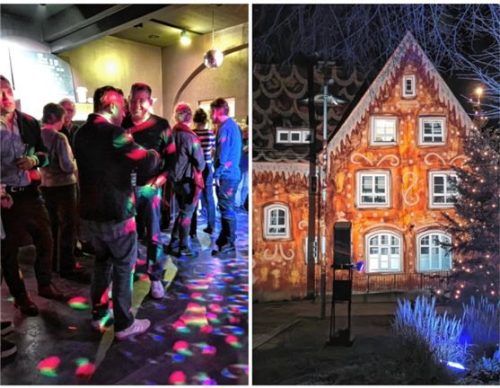 Ausgelassen wurde die Eröffnung der Kinowerkstatt im ehemaligen Bürgerbahnhof gefeiert. Foto Rieger