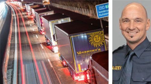 Blockabfertigung nervt. Doch es könnte noch schlimmer kommen. Was die Polizei machen kann, sagt Markus Jerger von der Verkehrspolizeiinspektion Rosenheim. Foto dpa (Archivbild)/re