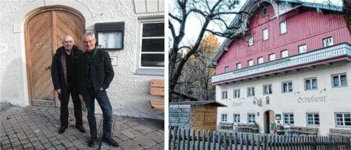 Der neue Pächter des Schloßwirts Wolfgang Merx (links) mit Brannenburgs Bürgermeister Matthias Jokisch. Fotos Sautter