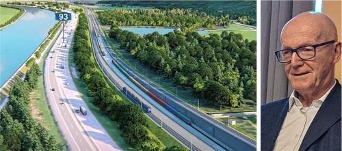 Dr. Wolfgang Rauscher will die Nordzulauf-Verknüpfungsstelle im Inntal ins Wildbarren-Massiv verlegen. Fotos DB/Weiser