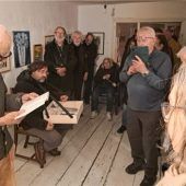 Kunst über dem Rosenheimer Christkindlmarkt