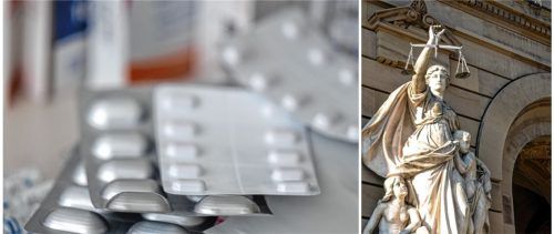 Mehrere Male waren eine Frau aus Kolbermoor (34) und ein Mann (46) aus Rosenheim mit gefälschten Rezepten in Apotheken in der Region unterwegs – jetzt mussten sie sich vor Gericht verantworten. Foto Montage: dpa/picture alliance/Monika Skolimowska/Stefan Puchner