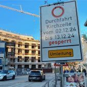 Aiblinger Kirchzeile wird vorübergehend zur Einbahnstraße