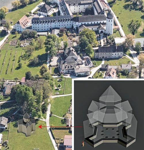 1000 Jahre schlummerten die Überreste einer Kultstätte südlich der Tassilo-Linde auf der Fraueninsel im Erdboden. Foto Bayerisches Landesamt für DenkmalPflege