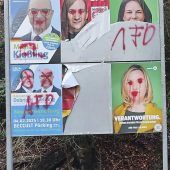 Zahlreiche Wahlplakate zerstört