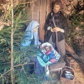 Lebensgroße Krippenfigurenausgestellt