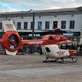 Hubschrauber-Einsatz am Bahnhof