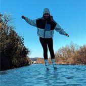 Mangfalldamm-Eislaufen – wie schon vor vier Jahren