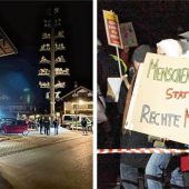 40 Polizisten für 100 Demonstranten