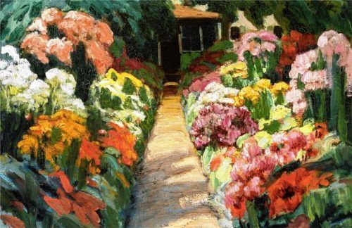 „Blumiger Weg“ von Julius Exter im Auktionshaus Gailer in Breitbrunn.Foto giesen