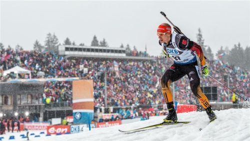 Daniel Böhm als Athlet: hier 2015 in der Chiemgau Arena in Ruhpolding.Foto Marc Müller/dpa