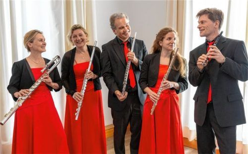 Das Ladon-Ensemble spielt am 26. Januar: (von links) Alice Guinet, Ekaterina Volkmer, Jörg-Oliver Werner, Raphaëlle Zaneboni und Tillmann Ens.Foto Grudzien