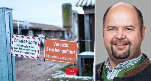 Die Maul- und Klauenseuche ist kürzlich in Brandenburg ausgebrochen. Josef Andres, Bauern-Kreisobmann in Rosenheim, rät zu „extremer Vorsicht“ auch in der Region. Fotos dpa/re