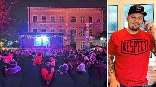 Die Vorsilvesterparty 2024 war ein voller Erfolg. Giacomo Anzenberger (rechts), Vorsitzender des Kolbermoorer Gewerbeverbands, der das Event veranstaltet hat, hat keinerlei Kritik gehört. Foto Anzenberger, re