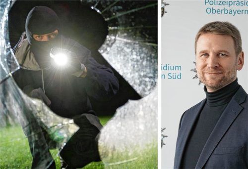 Dominik Röber vom Polizeipräsidium Oberbayern Süd weiß, wie man Wohnungen sichern kann. Fotos dpa/PP Oberbayern Süd/Maurer
