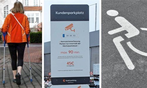 Eine Bad Aiblingerin mit Gehbehinderung muss wegen acht Minuten Parkzeitüberschreitung tief in die Tasche greifen. Fotos dpa/Hadersbeck/dpa