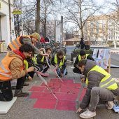 Farbe für die Fußgängerzone