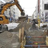 Baustellen-Übersicht: Hier wird gebaggert