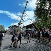 Neuen Maibaum aufgestellt
