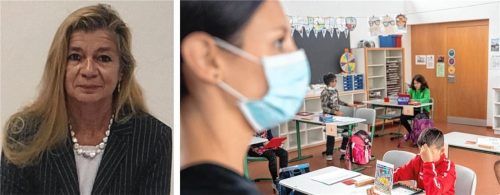 Angelika Elsner, Schulamtsdirektorin und Fachliche Leiterin (links), spricht über den aktuellen Krankenstand bei Lehrern in der Region (rechts Symbolbild). Fotos re/dpa