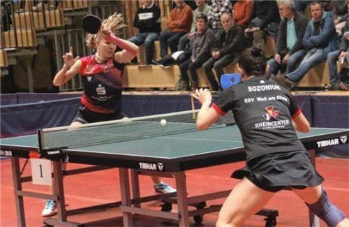 Annett Kaufmann konnte sich mit einem 3:1-Sieg gegen Ievgeniia Sozoniuk revanchieren.Foto Gerhard Erlich