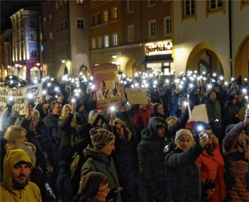 Bei einer Demonstration der „Bürger*innen gegen Rechts“ am vergangenen Donnerstag in Rosenheim hat es eine Festnahme gegeben. Foto privat