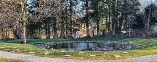 Das Urnenerdgrabfeld im Friedhof Thann.