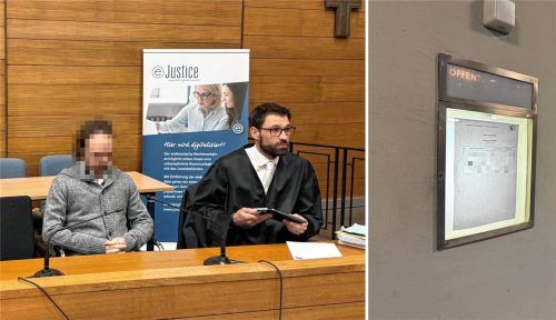Der Angeklagte (41) im Prozess um den Säure-Angriff in Rosenheim und sein Verteidiger Stefan Neudecker sehen noch eine große offene Frage. Fotos Baumeister/re