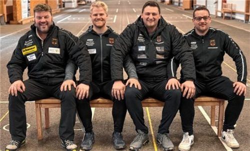 Die Auserwählten: Peter Rottmoser, Alexander Anzinger, Michael Späth und Lukas Michl (von links) werden Deutschland bei der Weiten-WM vertreten.Foto Albert Kamhuber