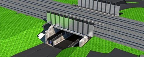 Die Planskizze für die Erneuerung der Eisenbahnüberführung in Raubling.Gemeinde