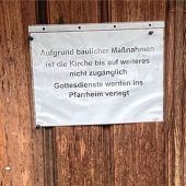 Gefährlicher Riss im Deckengewölbe