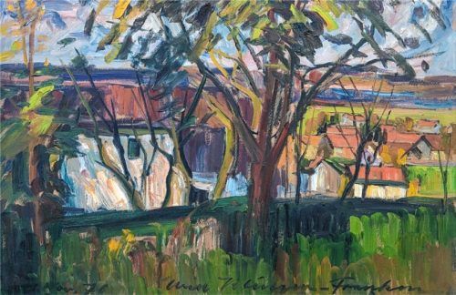 Ein Werk des Malers Will Klinger-Franken, der sich dem Chiemgau verbunden fühlte: „Alter Baum in Fridolfing“.Foto klinger