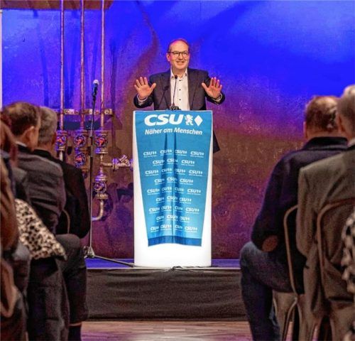 „Eine starke Union gibt es nur mit der CSU“, betonte Alexander Dobrindt im Kesselhaus. Foto Leonhardt Wieder