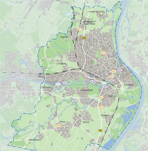 Eine Übersicht über die Baustellen und Bauarbeiten, die momentan in der Stadt Rosenheim laufen. Klinger