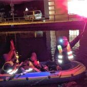 Schlauchboot-Demo bei Dobrindt-Auftritt