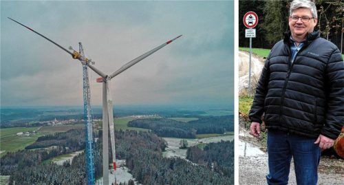 Florian Lechner ist einer der Initiatoren des errichteten Windrades in Feldkirchen-Westerham.Fotos  Archiv Schmuck/Merk