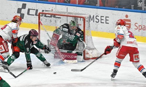 Im Heimspiel gegen Selb hielt Oskar Autio den Starbulls-Sieg fest. Deshalb darf der Finne auch in Freiburg das Starbulls-Tor hüten.Foto Hans-Jürgen Ziegler