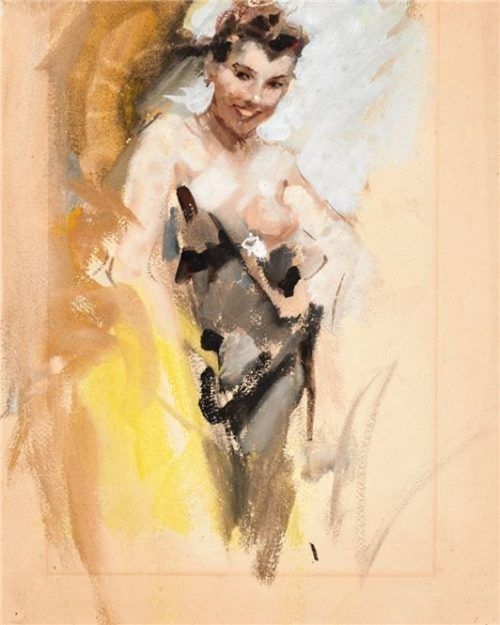 Ohne Titel, Brynolf Wennerberg, Aquarell, undatiert, Städtische Galerie Rosenheim Inv. Nr. 295B.Fotos  Weiand