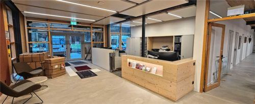 Schon der Empfang soll signalisieren: das neue Rathaus und alle darin Beschäftigten heißen Besucher willkommen.