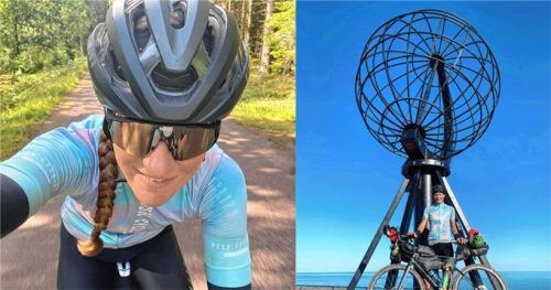 Vom Gardasee zum Nordkap: Eva Iden legte in unter 17 Tagen eine Strecke von 4200 Kilometern auf dem Fahrrad zurück. Foto Privat