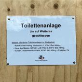 Toilettenanlage am Bahnhof bleibt geschlossen
