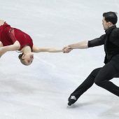 Hase/Volodin vor der Kür auf Podestkurs