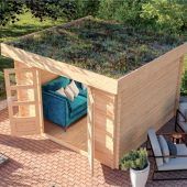 Ökologisch wertvoll:Gartenhaus mit Dachbegrünung