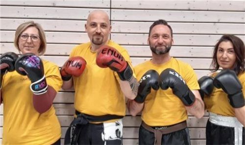 Das Gründungsteam der Kickboxer (von links): Martina Töpel, Matthias Töpel, Thomas Lipinski und Jasmin Mastrantonio. Foto Anna Kainz