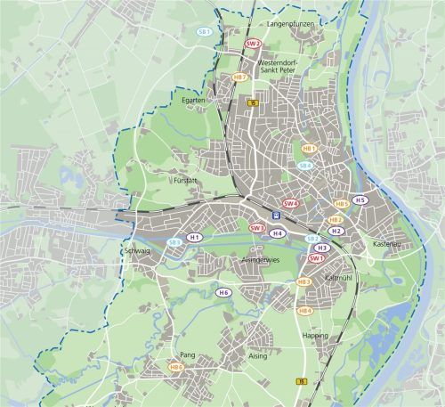 Eine Übersicht über die Baustellen und Bauarbeiten, die momentan in der Stadt Rosenheim laufen. Klinger