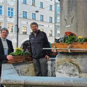 Am Nepomukbrunnen kehrt der Frühling ein