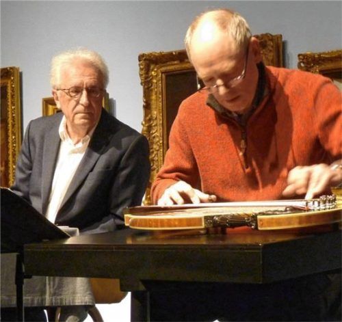 Gerd Anthoff (links) und Lothar Lägel: Der Eine war vom Können des Anderen begeistert, das Publikum hellauf von beiden. Foto fischer